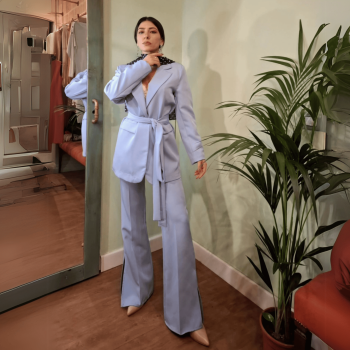 Pantalone Cely – Palazzo con Spacchetti Laterali
