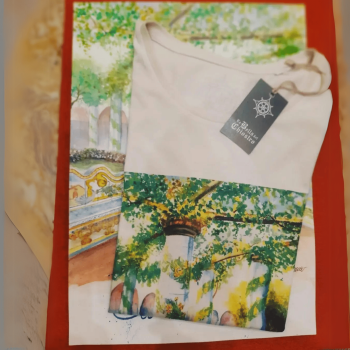 T-shirt in Cotone Biologico Chiostro Santa Chiara– Arte e Storia di Napoli